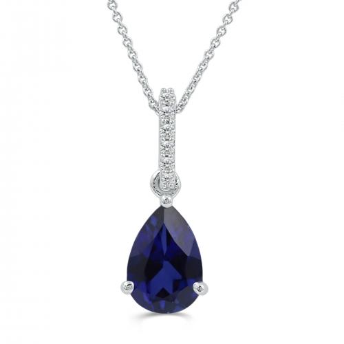 Love Spell® Lab-grown Diamonds And Sapphire Pendant - 0.05 Ct. T.w.