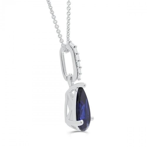 Love Spell® Lab-grown Diamonds And Sapphire Pendant - 0.05 Ct. T.w.