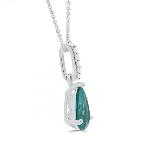 Love Spell® Lab-grown Diamonds And Paraiba Pendant - 0.05 Ct. T.w.
