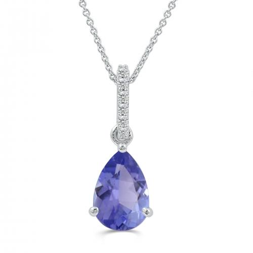 Love Spell® Lab-grown Diamonds And Tanzanite Pendant - 0.05 Ct. T.w.