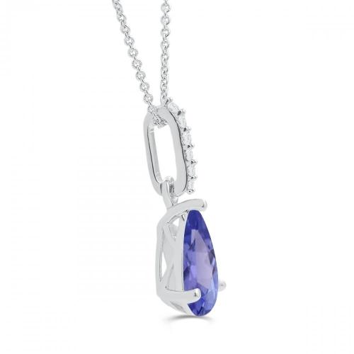 Love Spell® Lab-grown Diamonds And Tanzanite Pendant - 0.05 Ct. T.w.