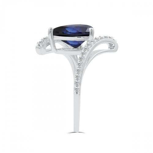 Love Spell® Lab-grown Diamonds And Sapphire Ring - 0.25 Ct. T.w.