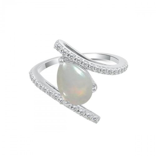 Love Spell® Lab-grown Diamonds And Opal Ring - 0.25 Ct. T.w.