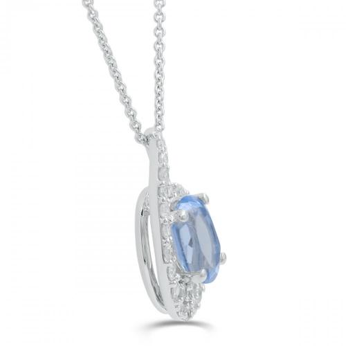 Love Spell® Lab-grown Diamonds And Blue Topaz Pendant - 0.25 Ct. T.w.