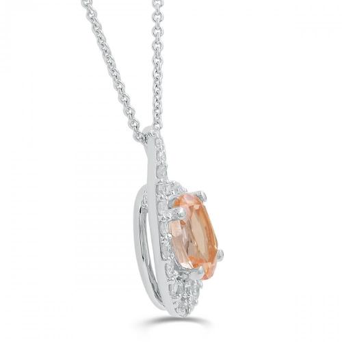 Love Spell® Lab-grown Diamonds And Morganite Pendant - 0.25 Ct. T.w.