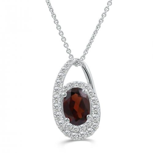 Love Spell® Lab-grown Diamonds And Garnate Pendant - 0.25 Ct. T.w.