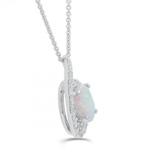 Love Spell® Lab-grown Diamonds And Opal Pendant - 0.25 Ct. T.w.