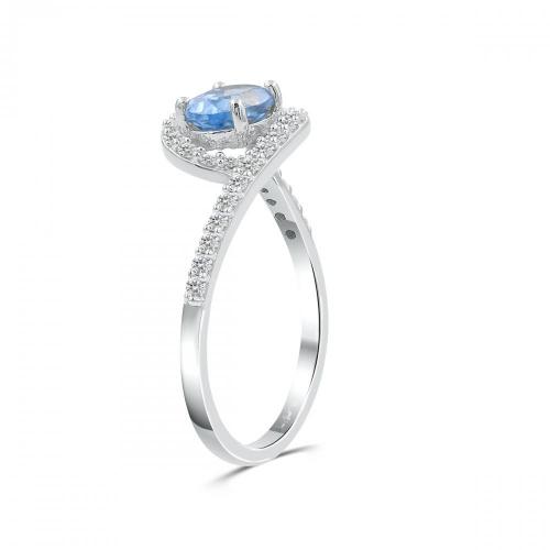 Love Spell® Lab-grown Diamonds And Blue Topaz Ring - 0.30 Ct. T.w.