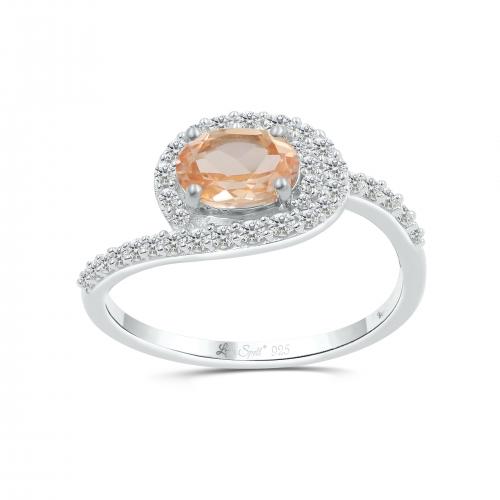 Love Spell® Lab-grown Diamonds And Morganite Ring - 0.30 Ct. T.w.