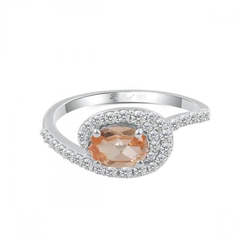 Love Spell® Lab-grown Diamonds And Morganite Ring - 0.30 Ct. T.w.