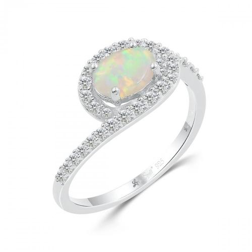 Love Spell® Lab-grown Diamonds And Opal Ring - 0.30 Ct. T.w.