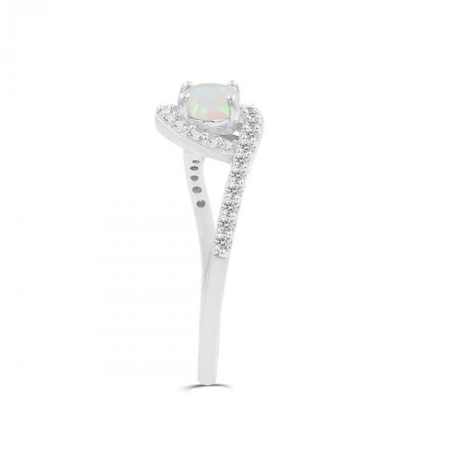 Love Spell® Lab-grown Diamonds And Opal Ring - 0.30 Ct. T.w.