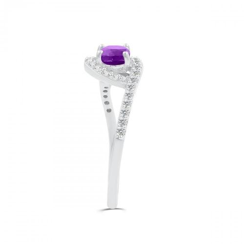 Love Spell® Lab-grown Diamonds And Amethyst Ring - 0.30 Ct. T.w.