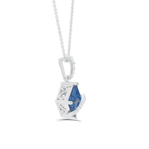 Love Spell® Lab-grown Diamonds And Blue Topaz Pendant - 0.10 Ct. T.w.