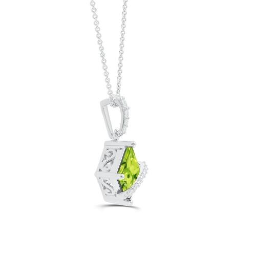 Love Spell® Lab-grown Diamonds And Peridot Pendant - 0.10 Ct. T.w.