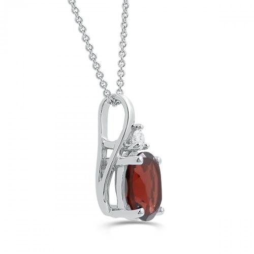Love Spell® Lab-grown Diamonds And Garnet Pendant - 0.05 Ct. T.w.