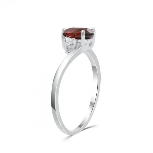 Love Spell® Lab-grown Diamonds And Garnet Ring - 0.07 Ct. T.w.