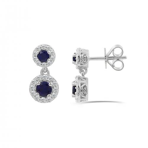 Love Spell® Lab-grown Diamonds And Sapphire Earrings - 0.35 Ct. T.w.
