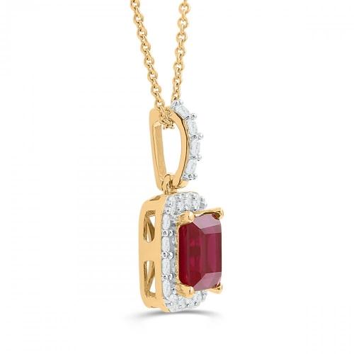 Love Spell® Lab-grown Diamonds And Ruby Pendant - 0.30 Ct. T.w.
