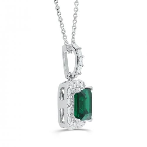 Love Spell® Lab-grown Diamonds And Emerald Pendant - 0.30 Ct. T.w.