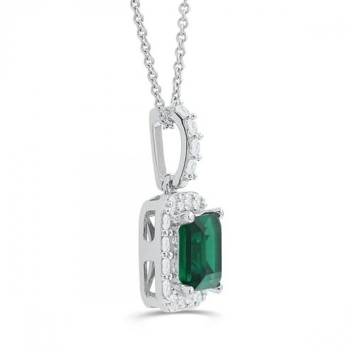 Love Spell® Lab-grown Diamonds And Emerald Pendant - 0.30 Ct. T.w.