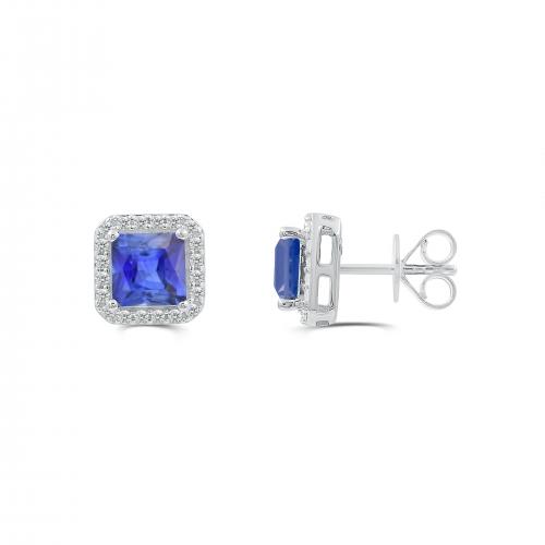 Love Spell® Lab-grown Diamonds And Tanzanite Studs - 0.25 Ct. T.w.