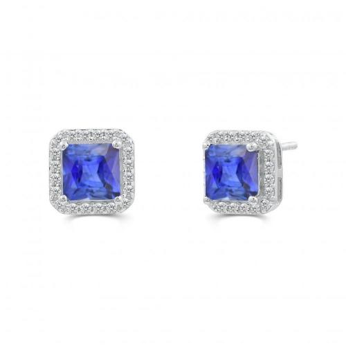 Love Spell® Lab-grown Diamonds And Tanzanite Studs - 0.25 Ct. T.w.