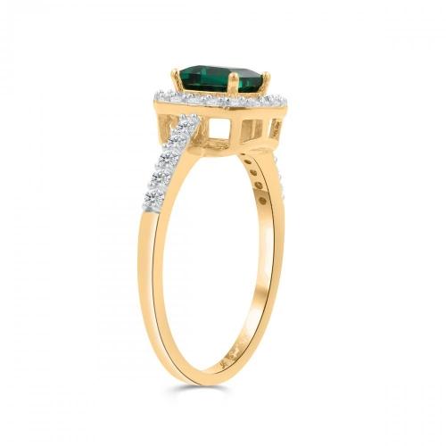 Love Spell® Lab-grown Diamonds And Emerald Ring - 0.35 Ct. T.w.
