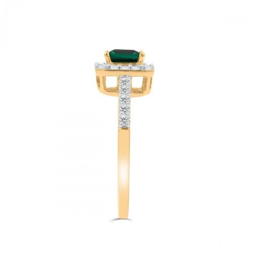 Love Spell® Lab-grown Diamonds And Emerald Ring - 0.35 Ct. T.w.