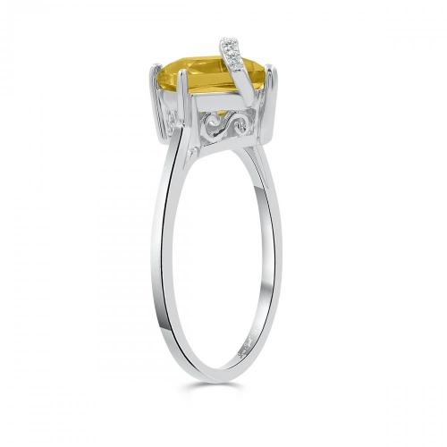 Love Spell® Lab-grown Diamonds And Citrine Ring - 0.05 Ct. T.w.