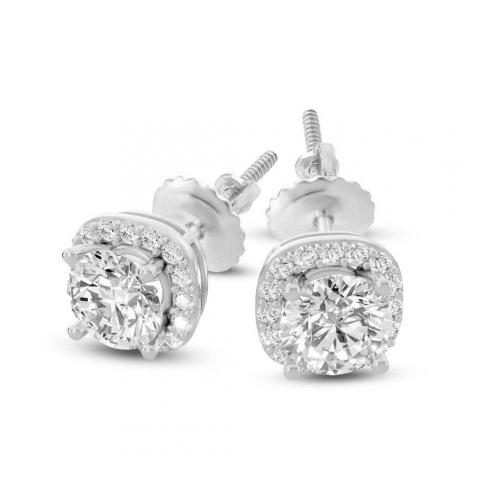 Ultimate Value® Lab-grown Diamonds Halo Studs - 2.50 Ct. T.w.
