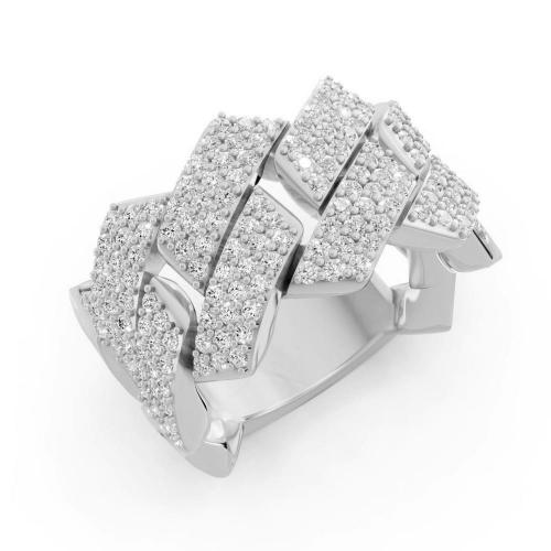 Ultimate Value® Lab-grown Diamonds Men's Cuban Ring - 2 Ct. T.w.