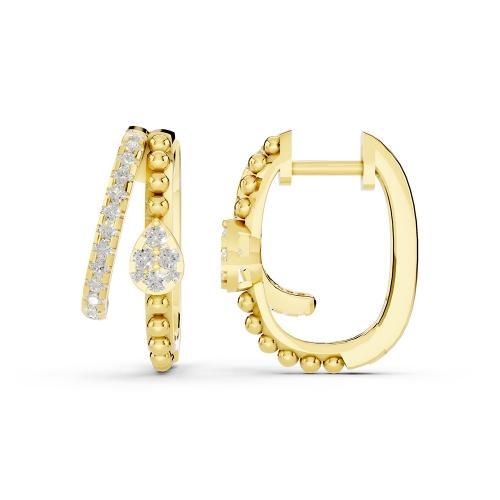 Bella By Ovani® Diamond 2-row Hoops Earrings-0.25 Ct. T.w.