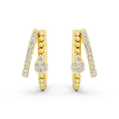 Bella By Ovani® Diamond 2-row Hoops Earrings-0.25 Ct. T.w.