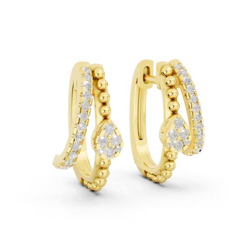 Bella By Ovani® Diamond 2-row Hoops Earrings-0.25 Ct. T.w.