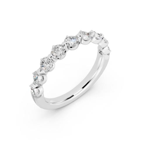 Novello  Lab-grown Diamonds Round Prong Anniversary Band 0.35 Ct. T.w.