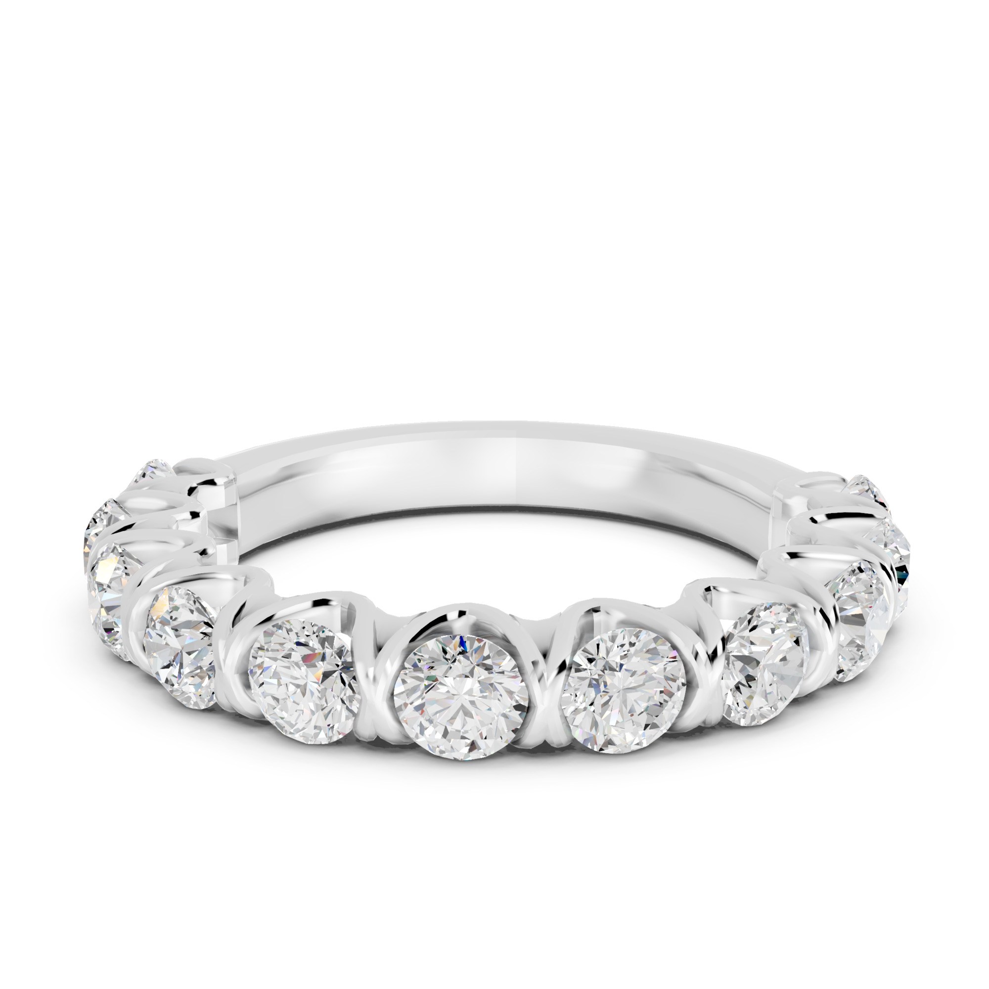 Novello  Lab-grown Diamonds Round Prong Band 1.50 Ct. T.w.
