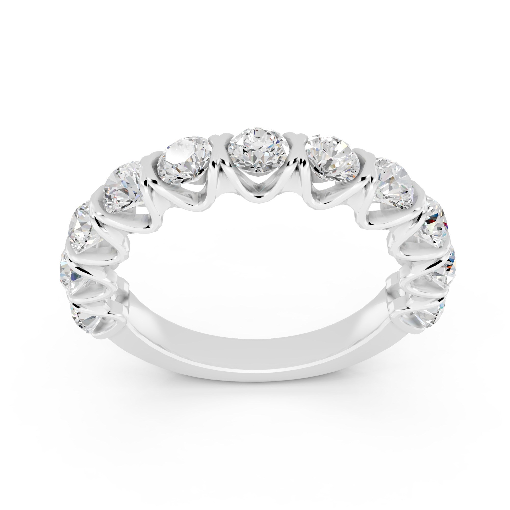 Novello  Lab-grown Diamonds Round Prong Band 1.50 Ct. T.w.