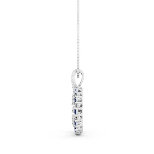 Aanika V. B. Sapphire Diamond Circle Pendant--0.65 Ct. T.w.