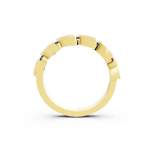 Aanika V. B. Sapphire Diamond Marquise Band-0.15 Ct. T.w.