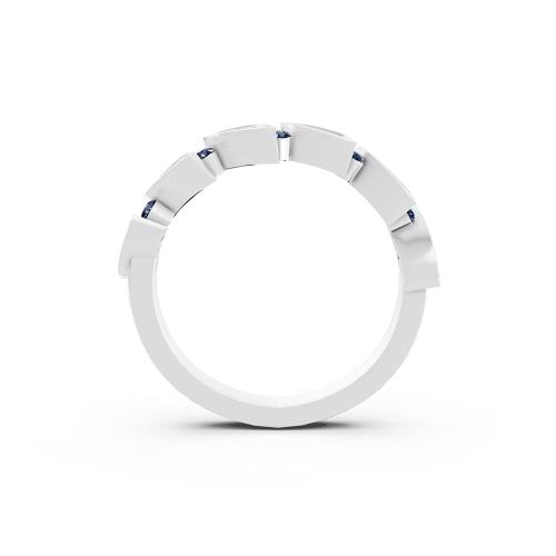 Aanika V. B. Sapphire Diamond Marquise Band-0.15 Ct. T.w.