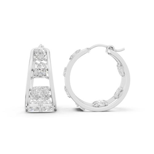 Ovani® Labgrown Diamond Hoops Earrings 9.15 Ct. T.w.