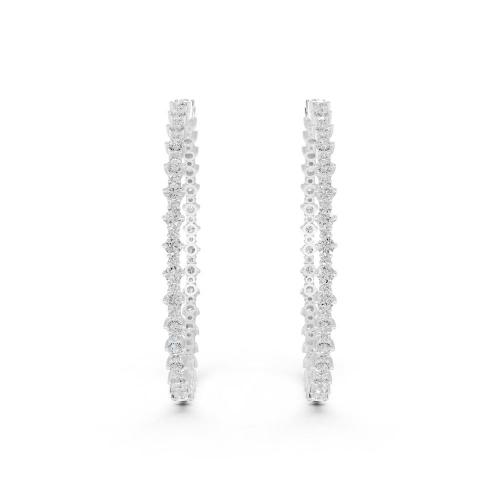 Ovani® Labgrown Diamond Double Vision Hoops Earrings 6.55 Ct. T.w.