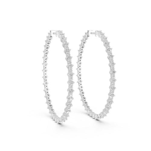 Ovani® Labgrown Diamond Double Vision Hoops Earrings 6.55 Ct. T.w.