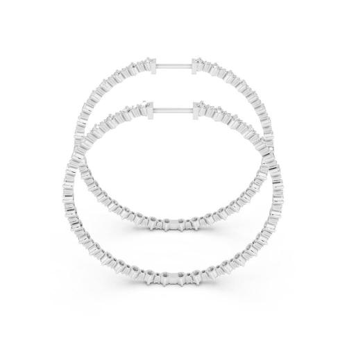 Ovani® Labgrown Diamond Double Vision Hoops Earrings 6.55 Ct. T.w.