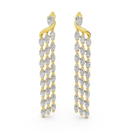 Ovani® Labgrown Diamond Pear And Marquise Dangling Earrings 6.55 Ct. T.w.