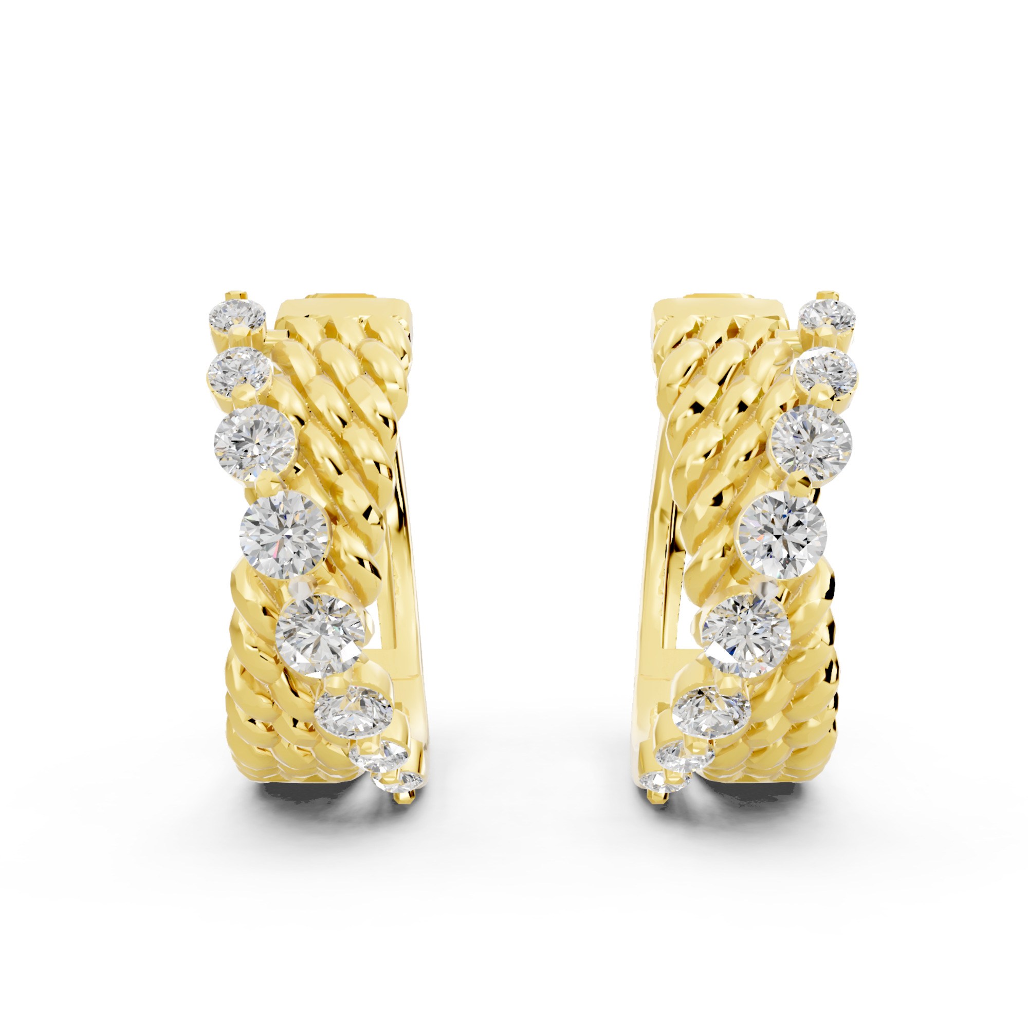 Novello  Lab-grown Diamonds Hoops Earrings 0.45 Ct. T.w.