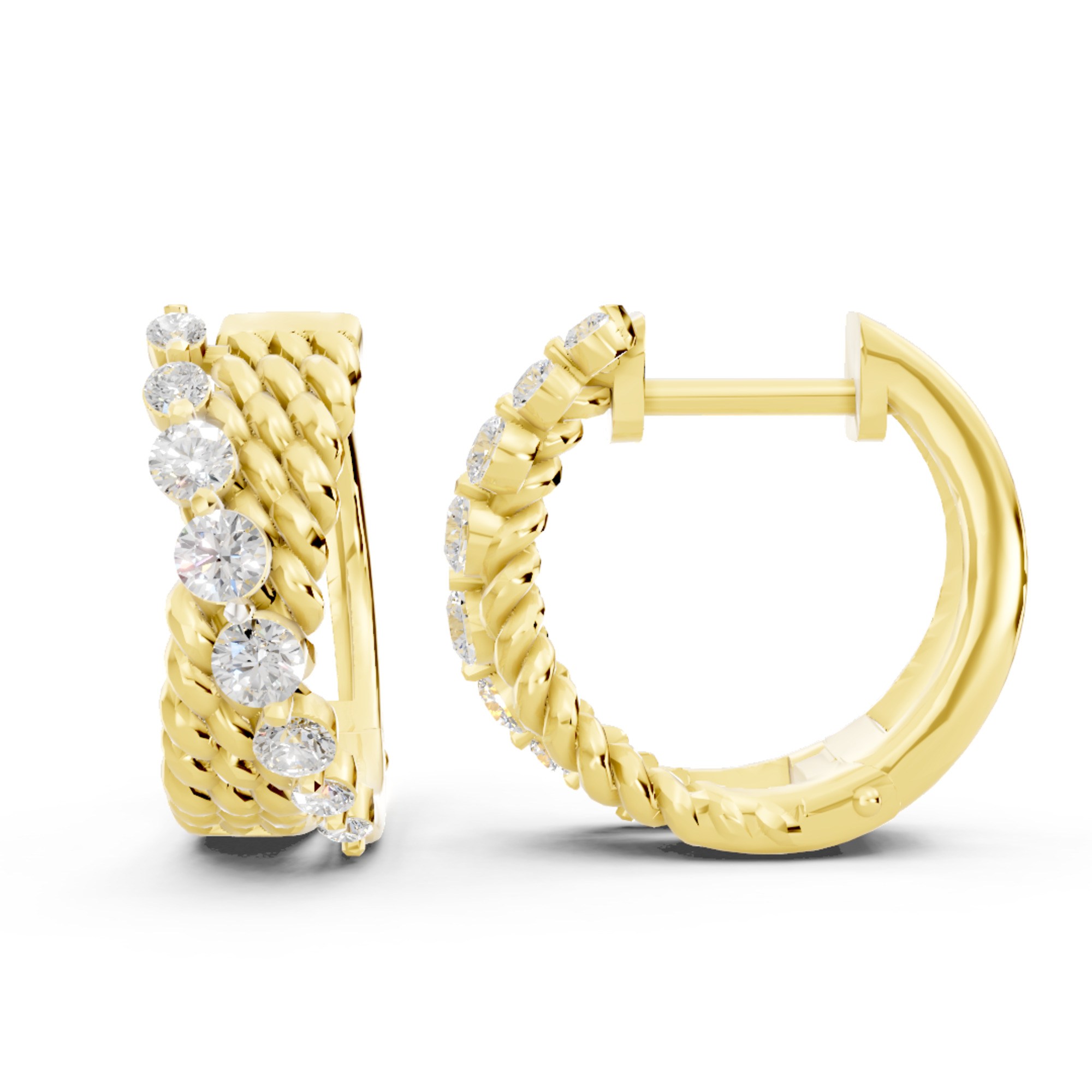 Novello  Lab-grown Diamonds Hoops Earrings 0.45 Ct. T.w.
