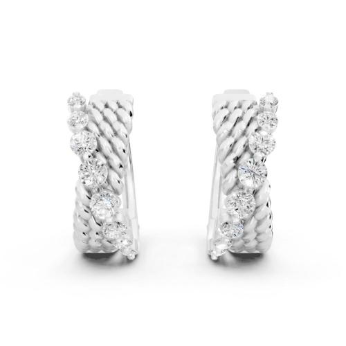 Novello  Lab-grown Diamonds Hoops Earrings 0.45 Ct. T.w.