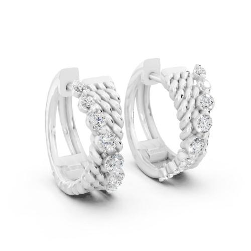 Novello  Lab-grown Diamonds Hoops Earrings 0.45 Ct. T.w.